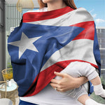 Wrinkled Puerto Rican Flag Print Baby Seat Cover