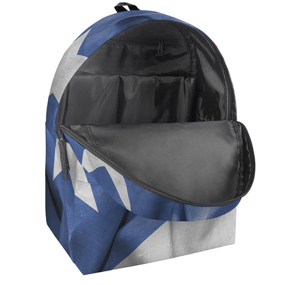 Wrinkled Puerto Rican Flag Print Backpack