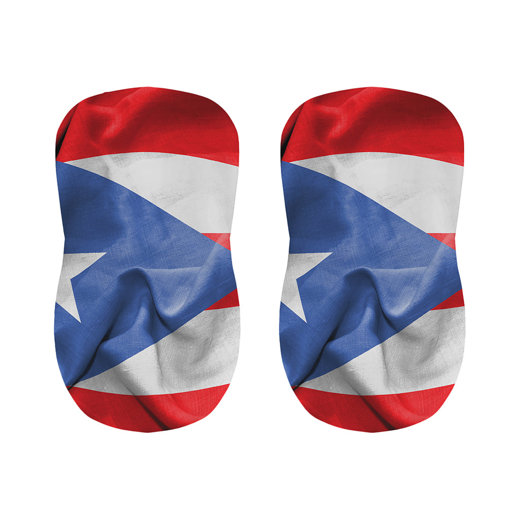 Wrinkled Puerto Rican Flag Print Bar Stool Covers