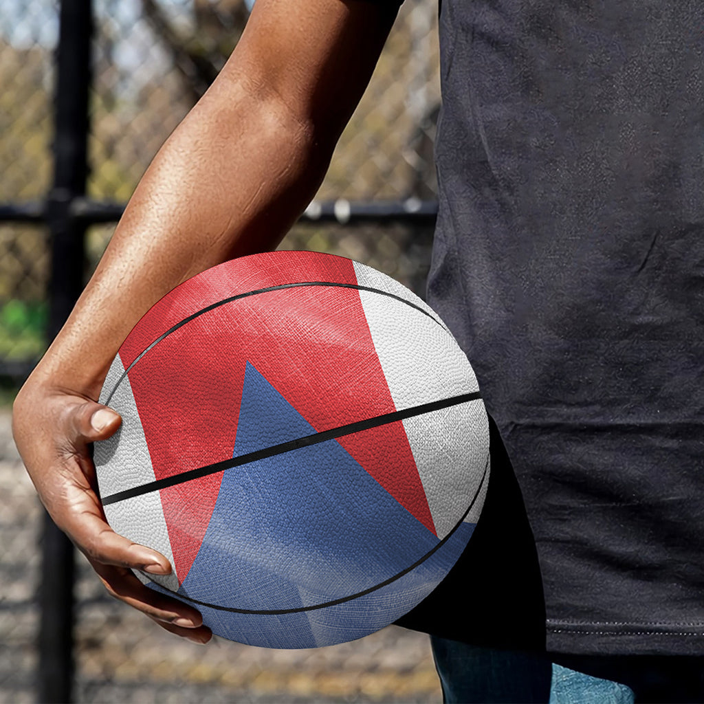 Wrinkled Puerto Rican Flag Print Basketball