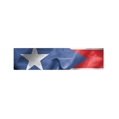 Wrinkled Puerto Rican Flag Print Bed Runner