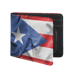 Wrinkled Puerto Rican Flag Print Bifold Wallet