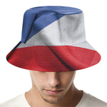 Wrinkled Puerto Rican Flag Print Bucket Hat