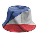 Wrinkled Puerto Rican Flag Print Bucket Hat