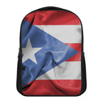 Wrinkled Puerto Rican Flag Print Casual Backpack