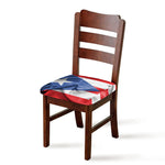 Wrinkled Puerto Rican Flag Print Chair Cushion Cover
