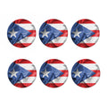 Wrinkled Puerto Rican Flag Print Coaster Set