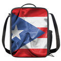 Wrinkled Puerto Rican Flag Print Crossbody Lunch Bag