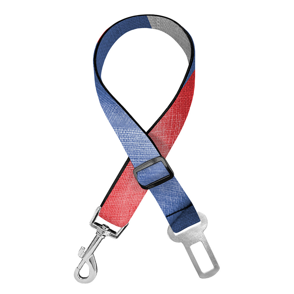 Wrinkled Puerto Rican Flag Print Dog Seat Belt