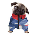 Wrinkled Puerto Rican Flag Print Dog Zip Up Jacket