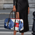 Wrinkled Puerto Rican Flag Print Duffle Bag