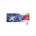 Wrinkled Puerto Rican Flag Print Extended Mouse Pad