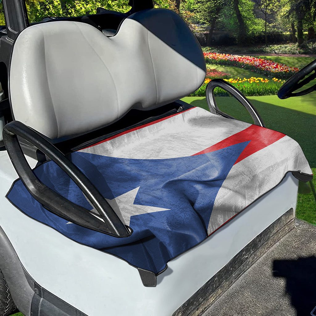 Wrinkled Puerto Rican Flag Print Golf Cart Seat Cover