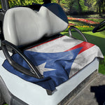 Wrinkled Puerto Rican Flag Print Golf Cart Seat Cover