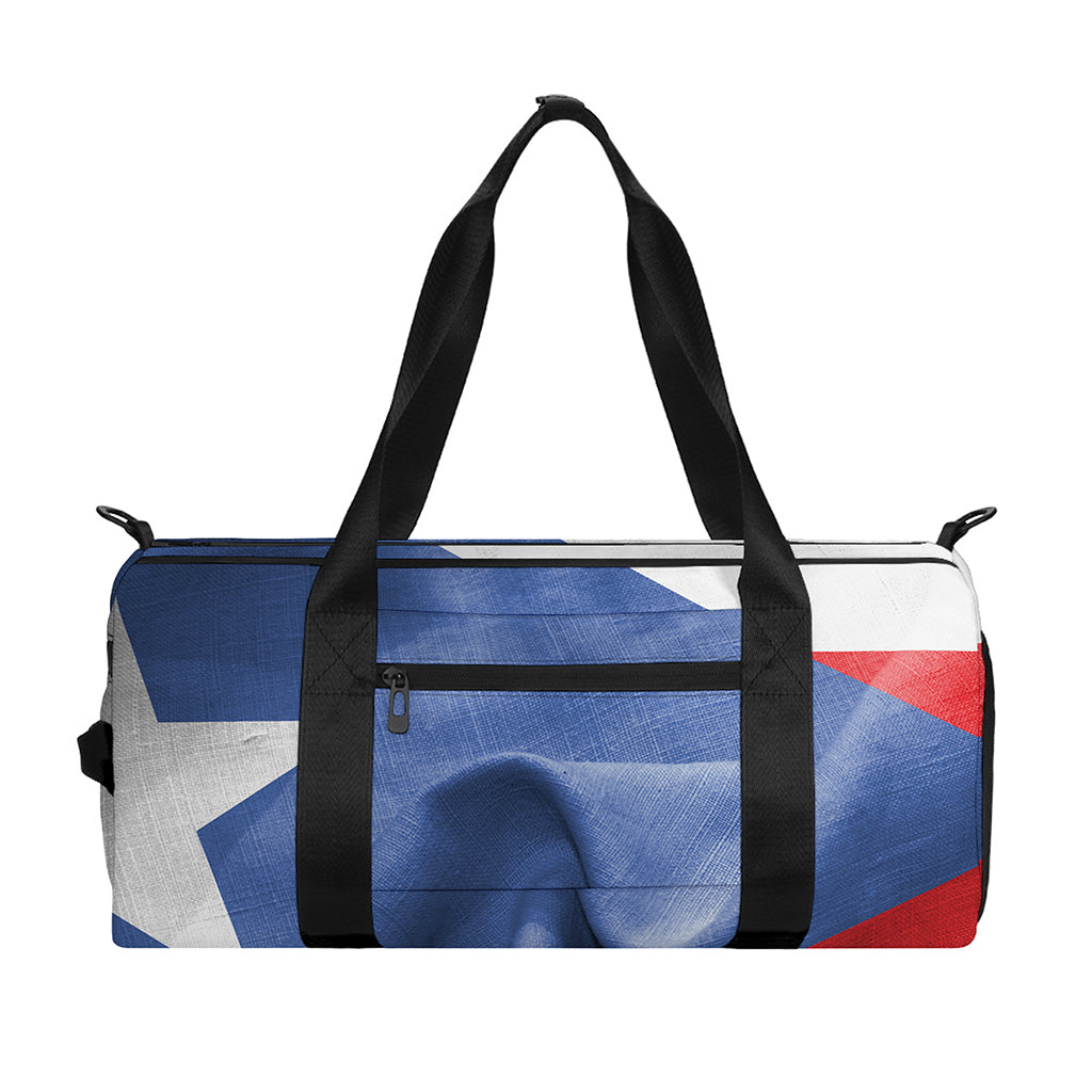 Wrinkled Puerto Rican Flag Print Gym Bag
