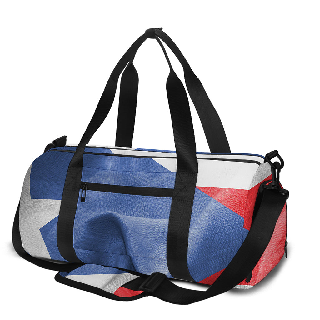 Wrinkled Puerto Rican Flag Print Gym Bag