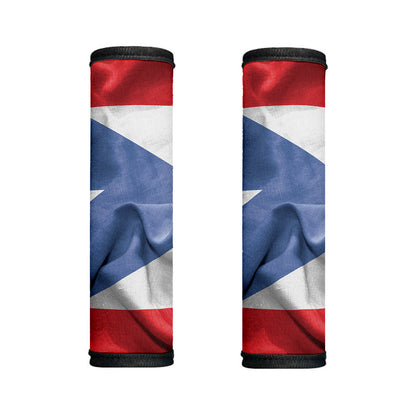 Wrinkled Puerto Rican Flag Print Handle Covers