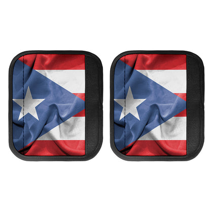 Wrinkled Puerto Rican Flag Print Handle Covers