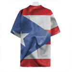 Wrinkled Puerto Rican Flag Print Hawaiian Shirt