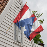 Wrinkled Puerto Rican Flag Print House Flag