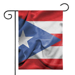Wrinkled Puerto Rican Flag Print House Flag