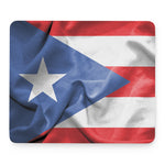 Wrinkled Puerto Rican Flag Print Mouse Pad