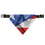 Wrinkled Puerto Rican Flag Print Over The Collar Dog Bandana