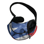 Wrinkled Puerto Rican Flag Print Pet Sling Carrier