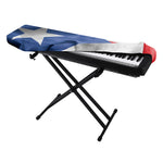 Wrinkled Puerto Rican Flag Print Piano Keyboard Cover