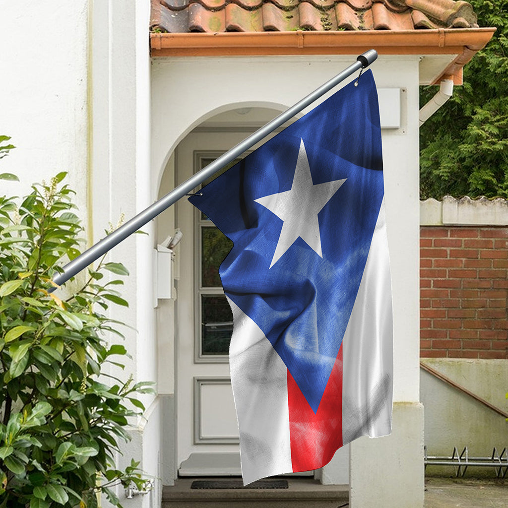Wrinkled Puerto Rican Flag Print Polyester Flag