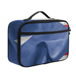 Wrinkled Puerto Rican Flag Print Portable Lunch Bag