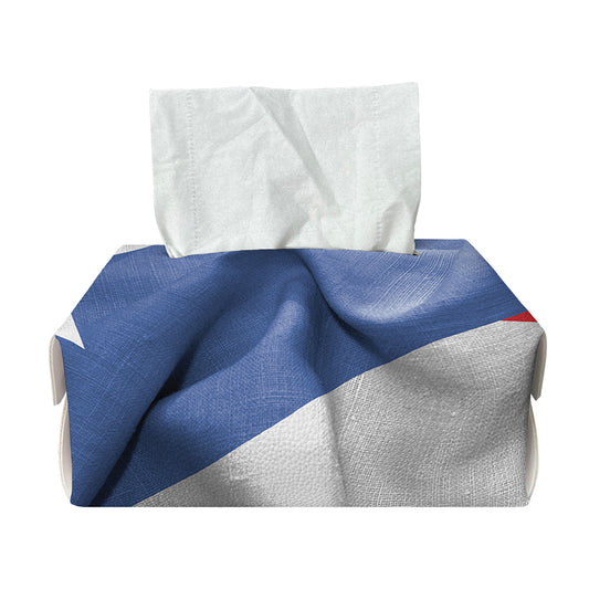 Wrinkled Puerto Rican Flag Print Rectangle Tissue Box Cover