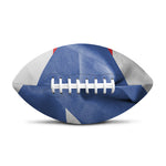 Wrinkled Puerto Rican Flag Print Rugby Ball