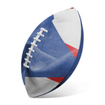 Wrinkled Puerto Rican Flag Print Rugby Ball