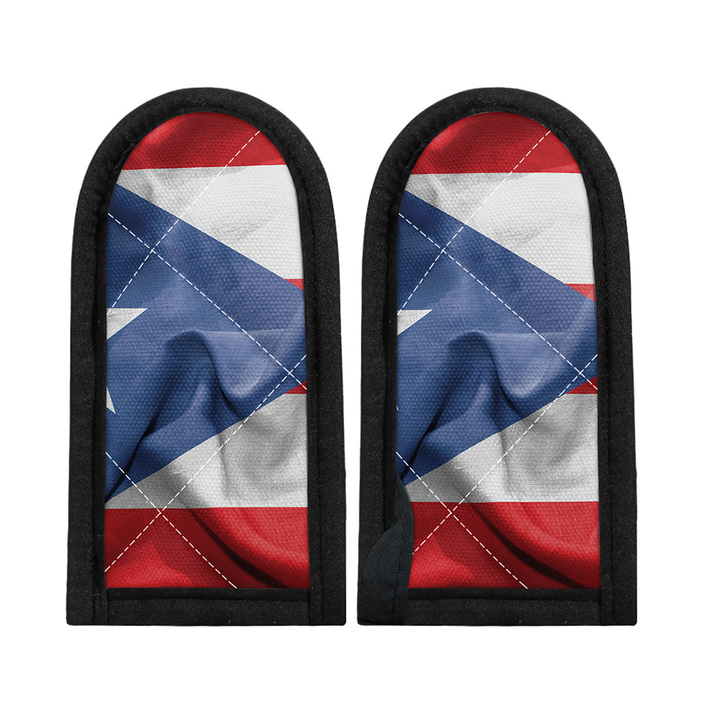 Wrinkled Puerto Rican Flag Print Skillet Handle Cover