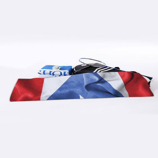 Wrinkled Puerto Rican Flag Print Sports Towel