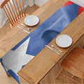 Wrinkled Puerto Rican Flag Print Table Runner