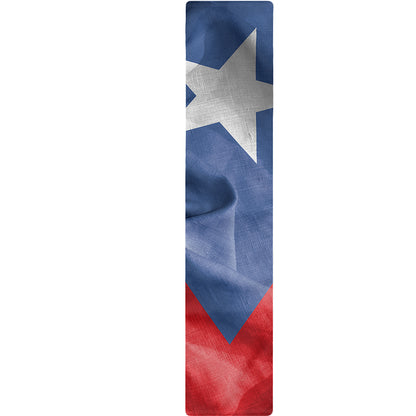 Wrinkled Puerto Rican Flag Print Table Runner