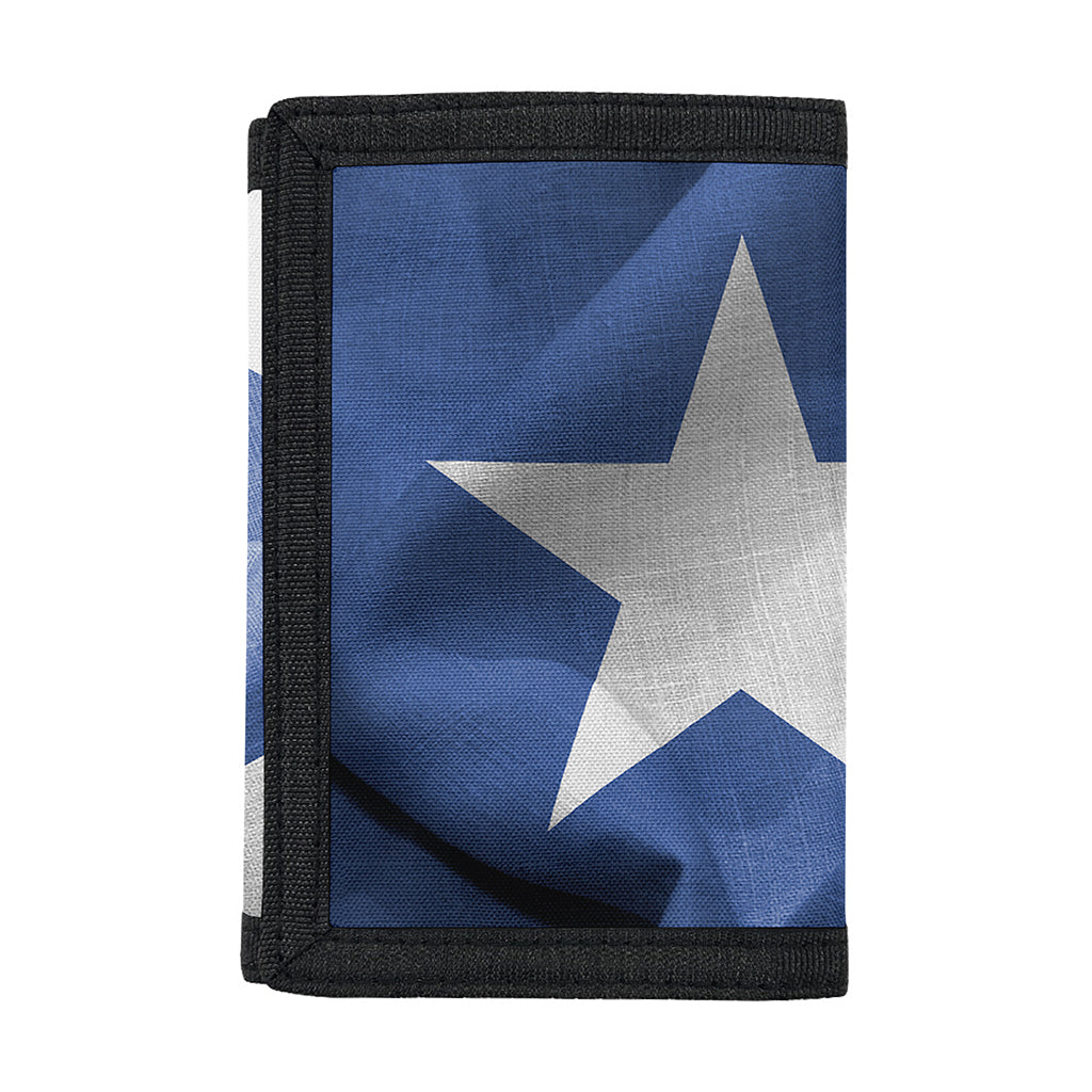 Wrinkled Puerto Rican Flag Print Trifold Wallet
