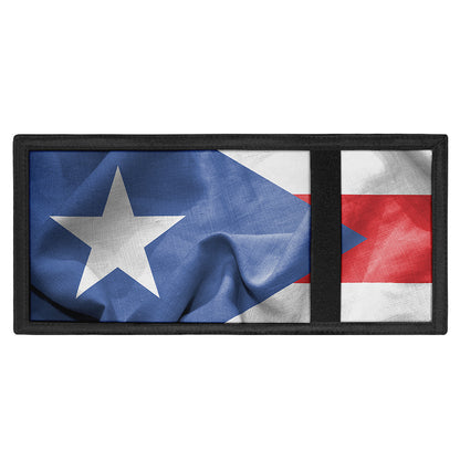 Wrinkled Puerto Rican Flag Print Trifold Wallet