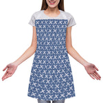 X Cross Denim Jeans Pattern Print Adjustable Apron