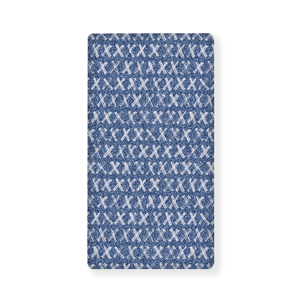 X Cross Denim Jeans Pattern Print Baby Crib Sheet