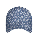 X Cross Denim Jeans Pattern Print Baseball Cap