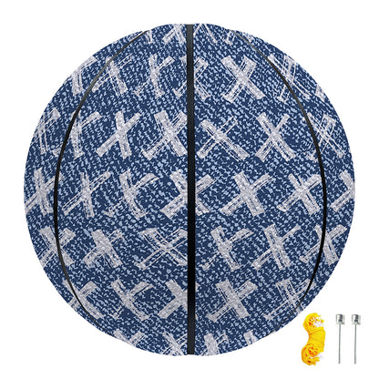 X Cross Denim Jeans Pattern Print Basketball