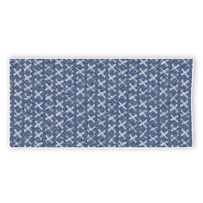 X Cross Denim Jeans Pattern Print Beach Towel