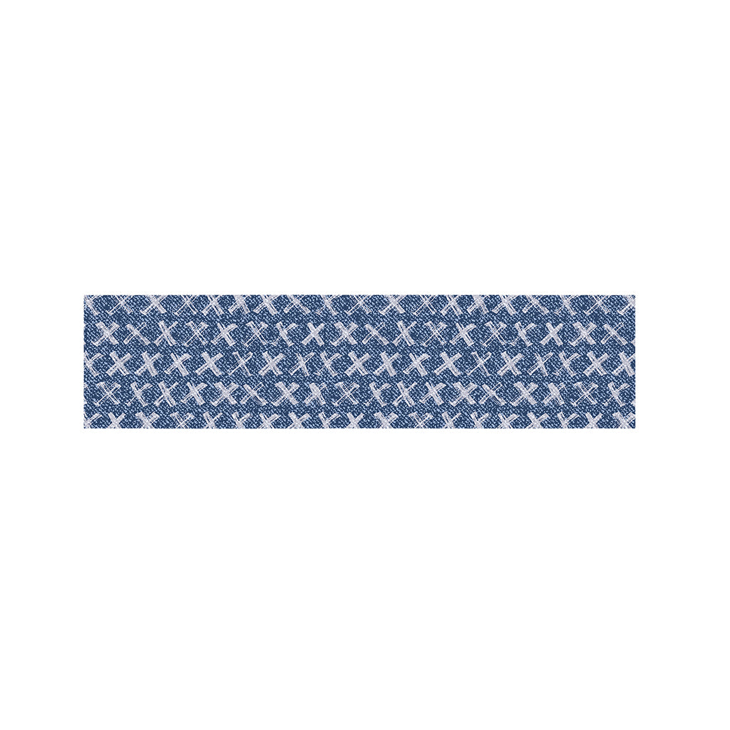 X Cross Denim Jeans Pattern Print Bed Runner