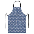 X Cross Denim Jeans Pattern Print Bib Apron With Pocket