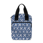 X Cross Denim Jeans Pattern Print Bible Tote Bag