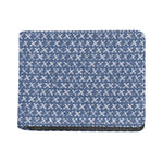 X Cross Denim Jeans Pattern Print Bifold Wallet