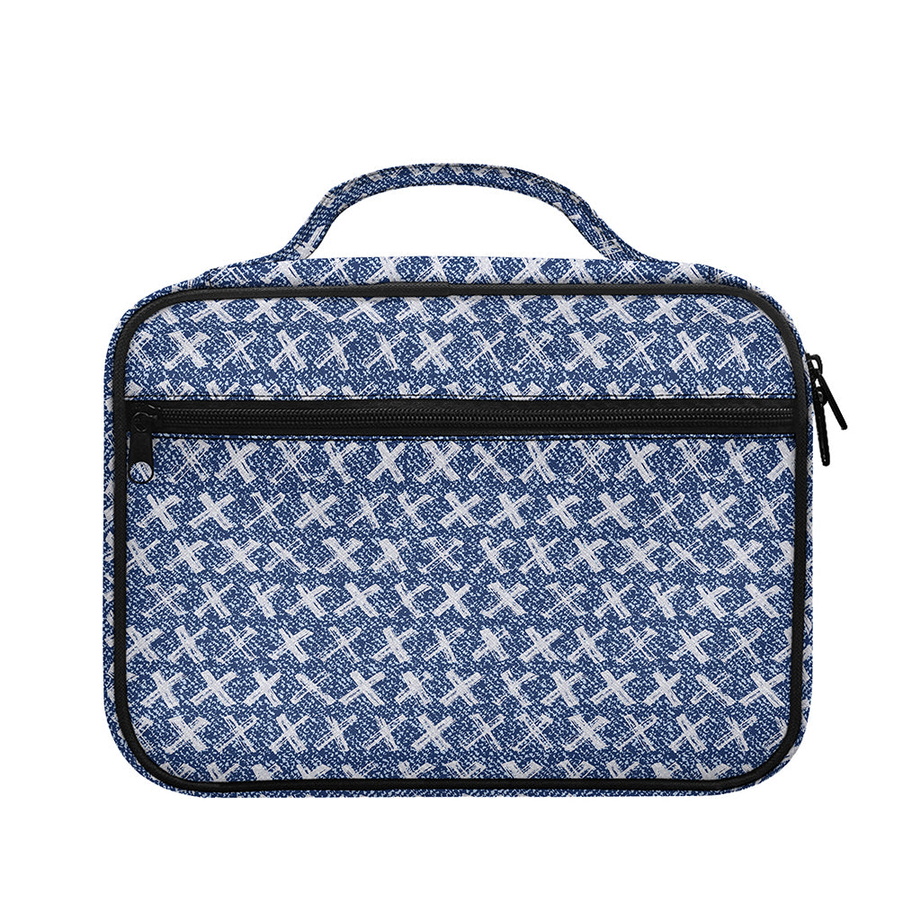 X Cross Denim Jeans Pattern Print Briefcase Bible Bag